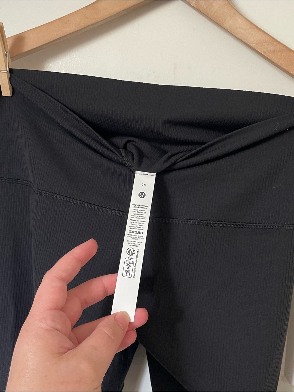 Lululemon 2025 Align High-Rise Ribbed Short 6" Black Size 14 NWT - Picture 10 of 10